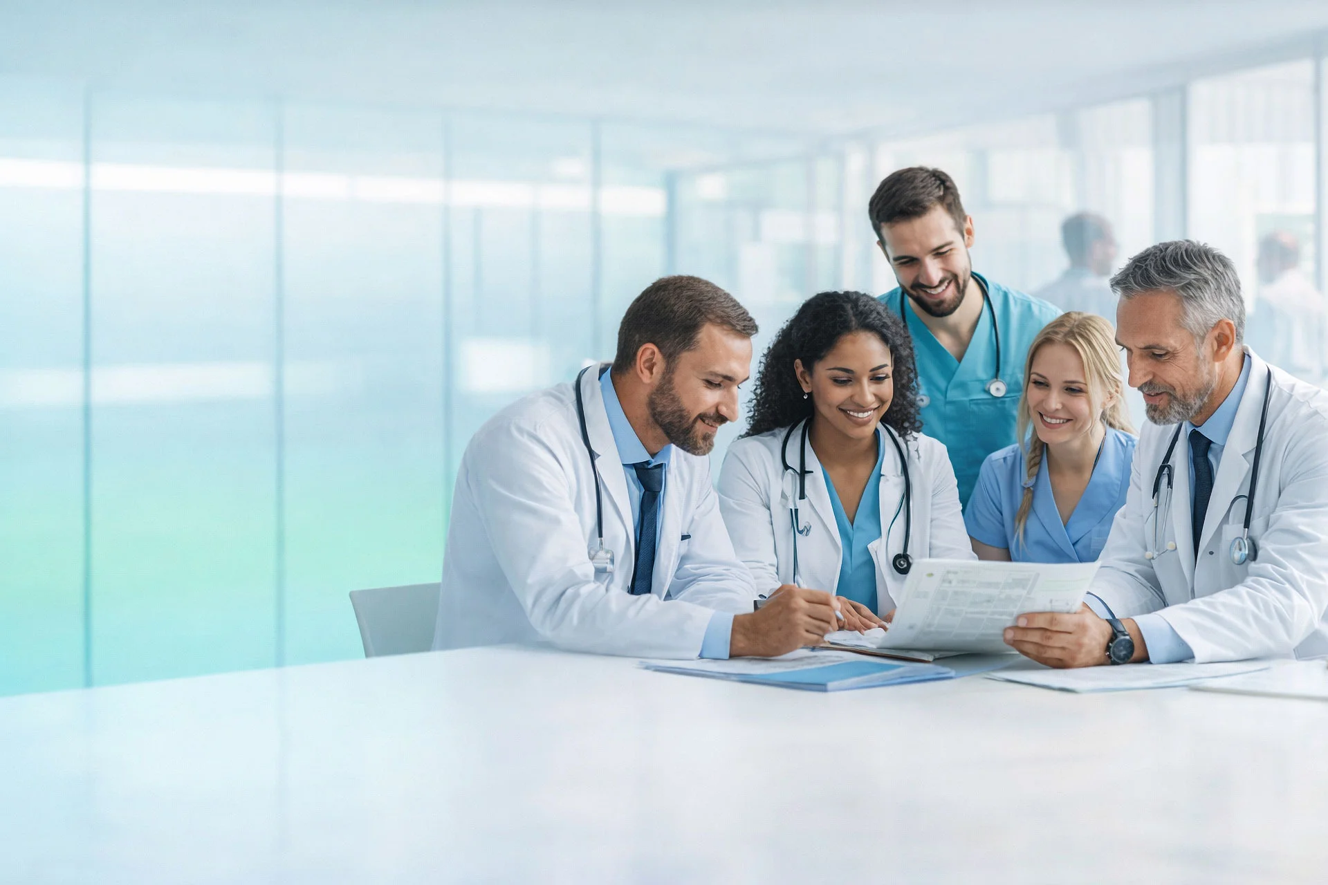 Medical team discussing