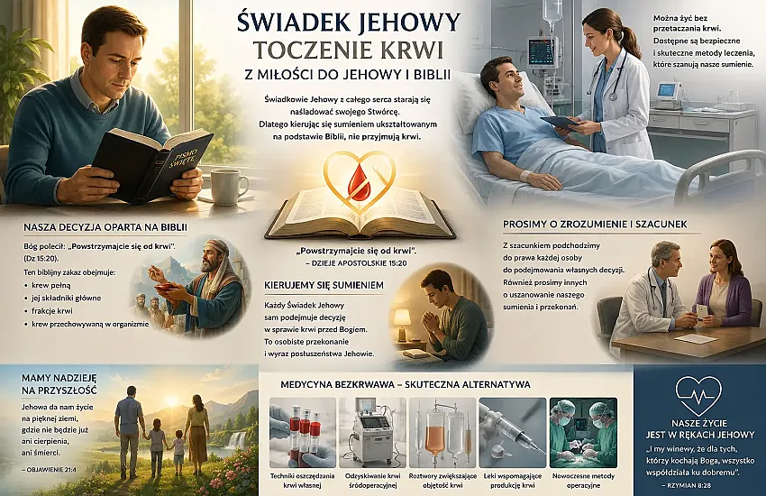 Świadkowie Jehowy i metody zastępcze dla transfuzji krwi – współczesne podejście i główne filary leczenia